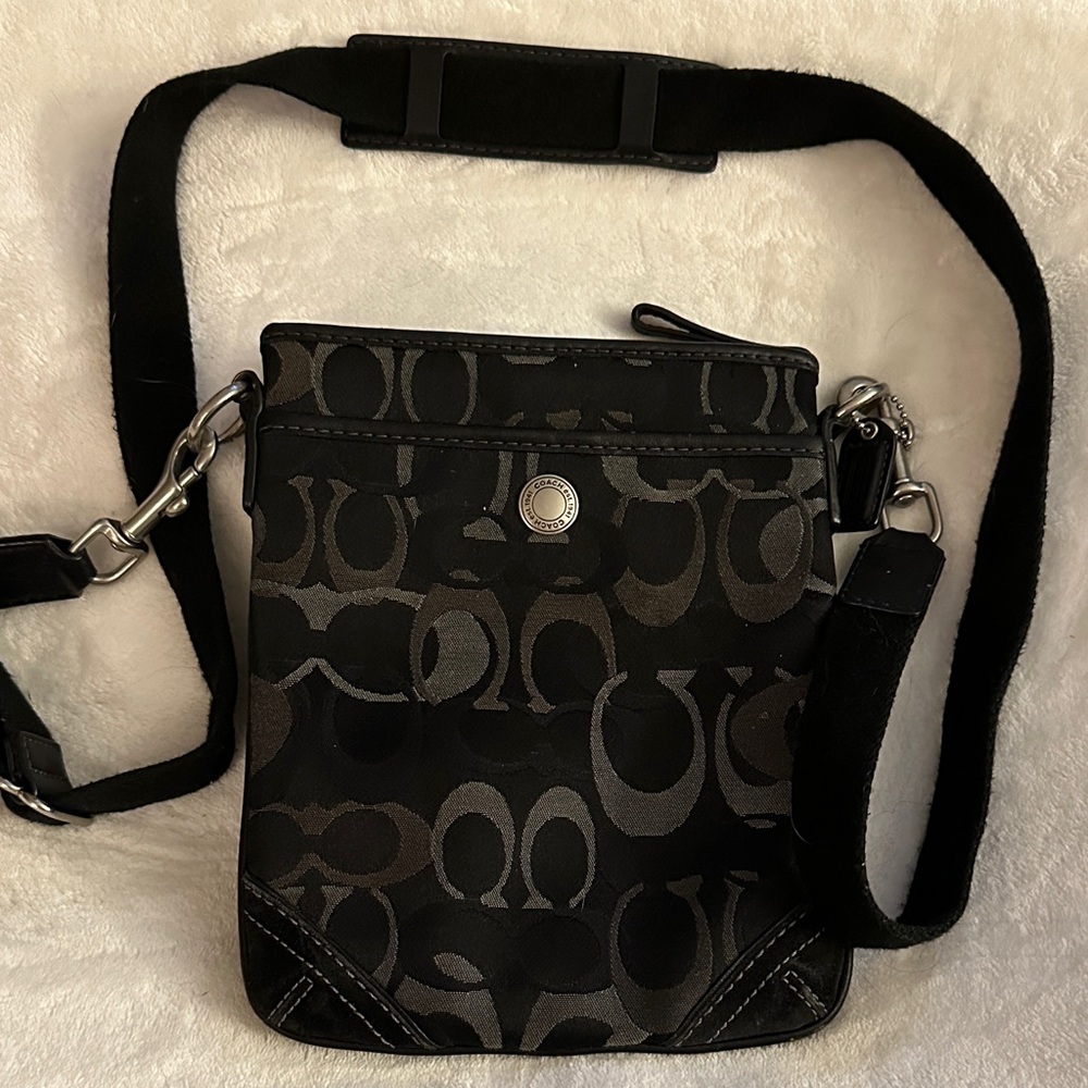 Coach Vintage Crossbody Bag Black and Gray